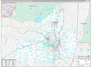 Albany-Schenectady-Troy Wall Map Premium Style